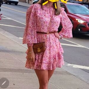 Allison dress, size S, pink floral